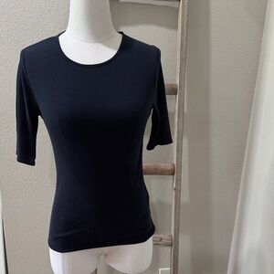 Banana Republic Navy Blue 3/4 Sleeve Top